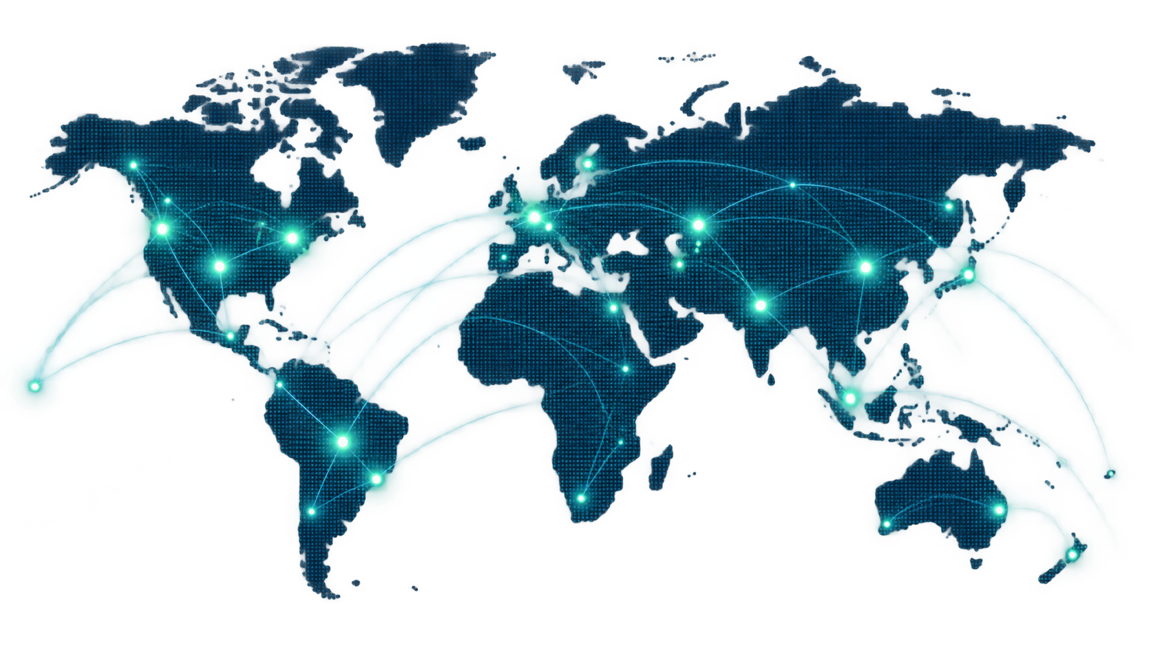 Global VPN server network map